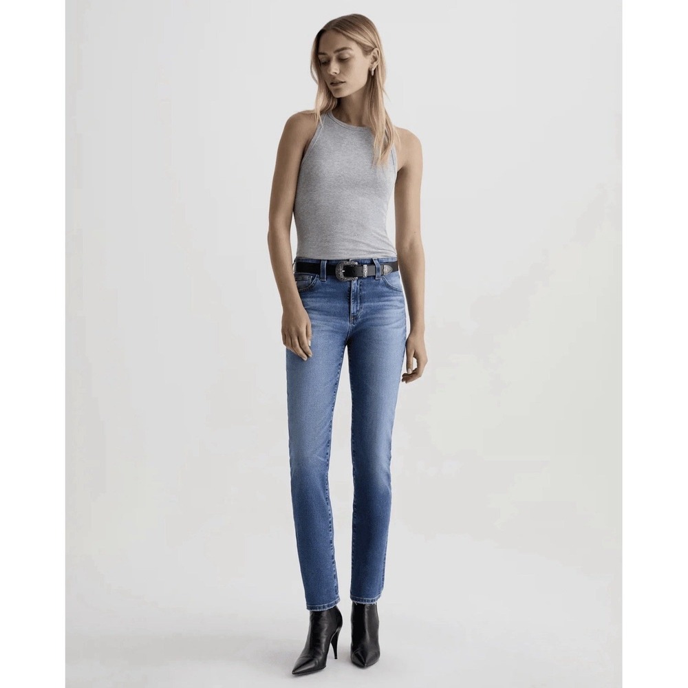 AG Jeans Mari Mid Rise Slim Straight In Tinseltown
